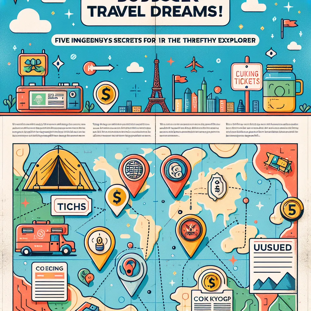 Unfurl Your Budget Travel Dreams: Five Ingenious Secrets for the Thrifty Explorer